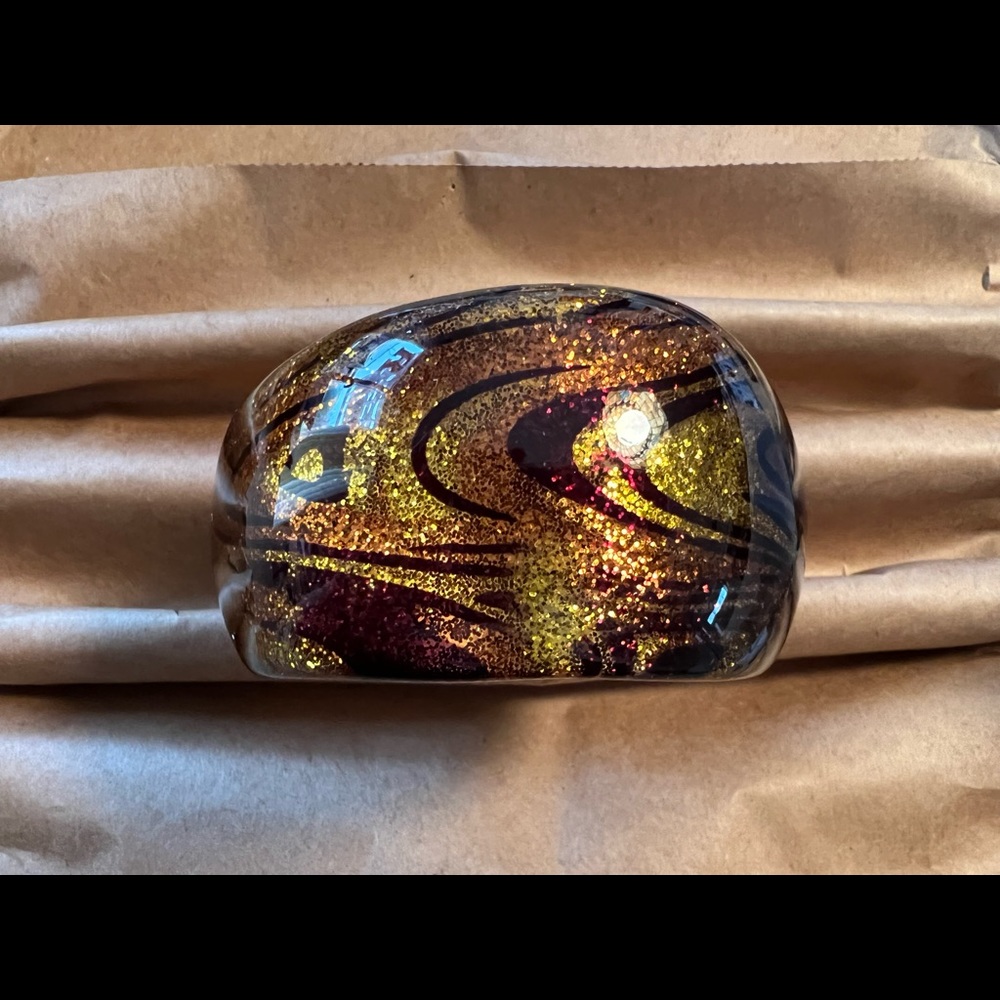 Lucite Wide Cuff Bracelet